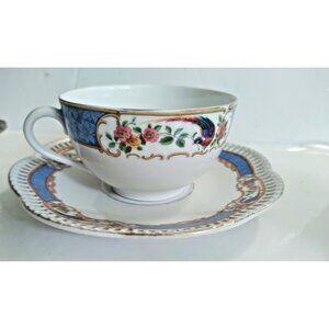 Vintage Wide Mouth Tea Cup & Reticulated Saucer Set Schmann Bavaria